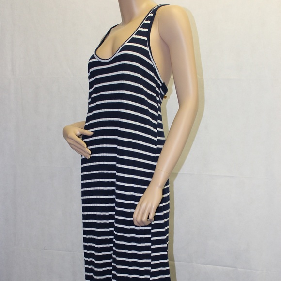 Kirra Blue & White Striped Razorback Maxi Dress - Picture 2 of 5